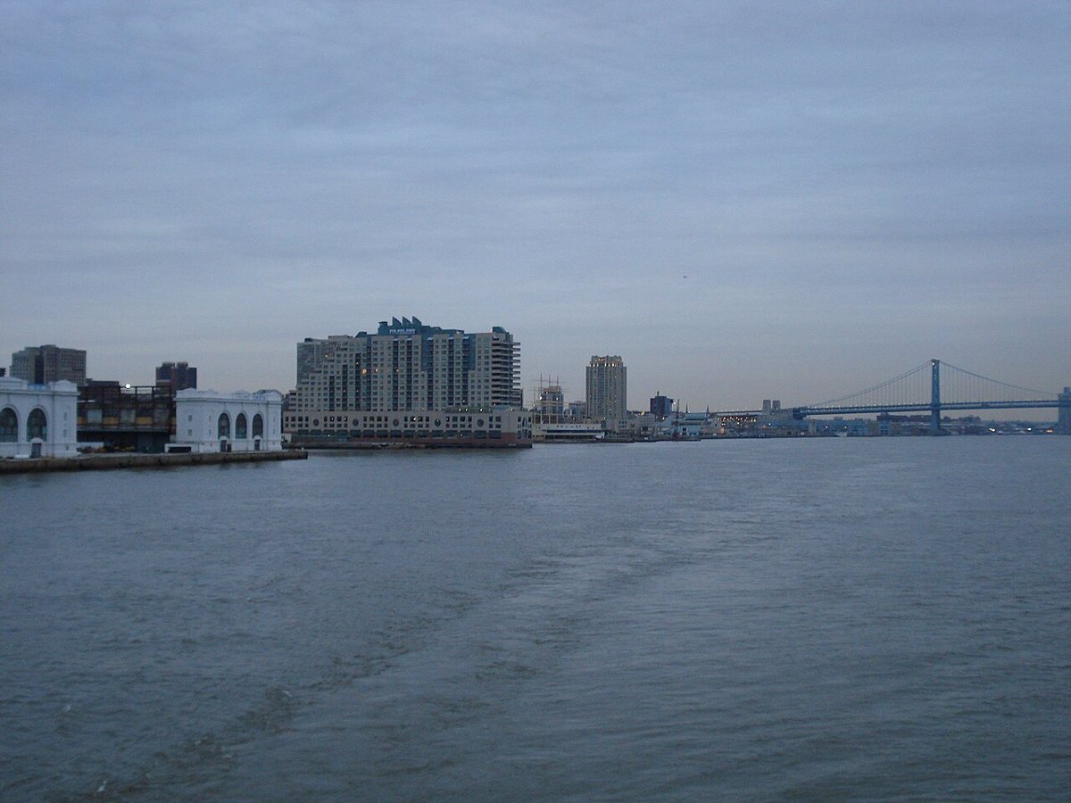 the Delaware River waterfront in Philadelphia