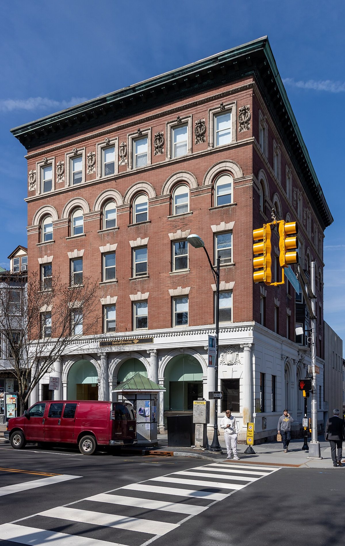 a street corner in downtown Princeton New Jersey