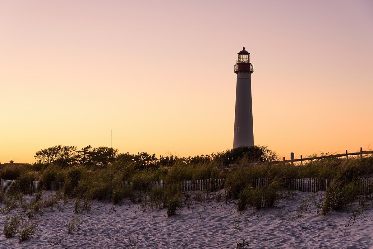 the Cape May Lighthouse at Cape May Point New Jersey