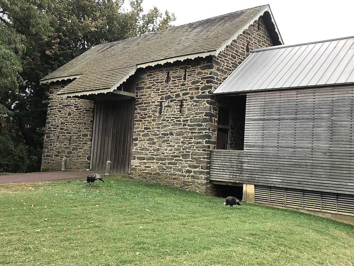 historic garden and Schuylkill River boathouse at Bartram's Garden