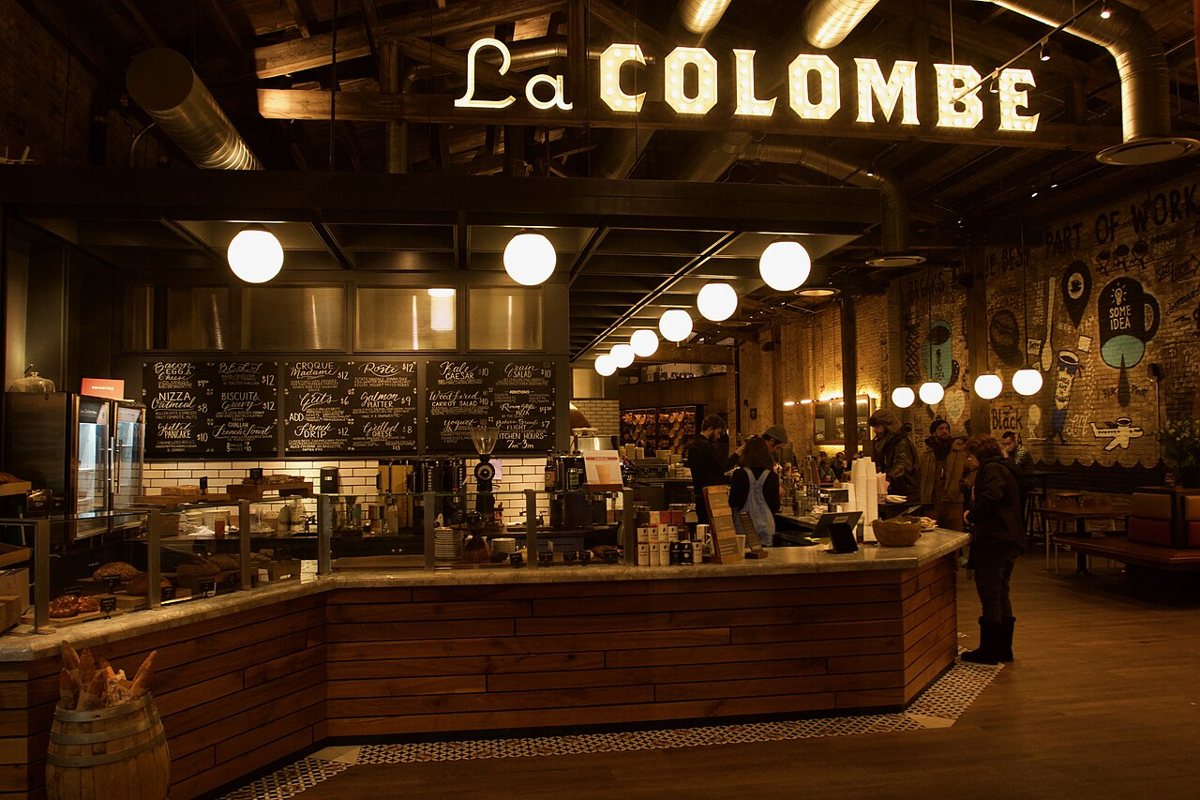 Interior of La Colombe Coffee Roasters flagship in Fishtown